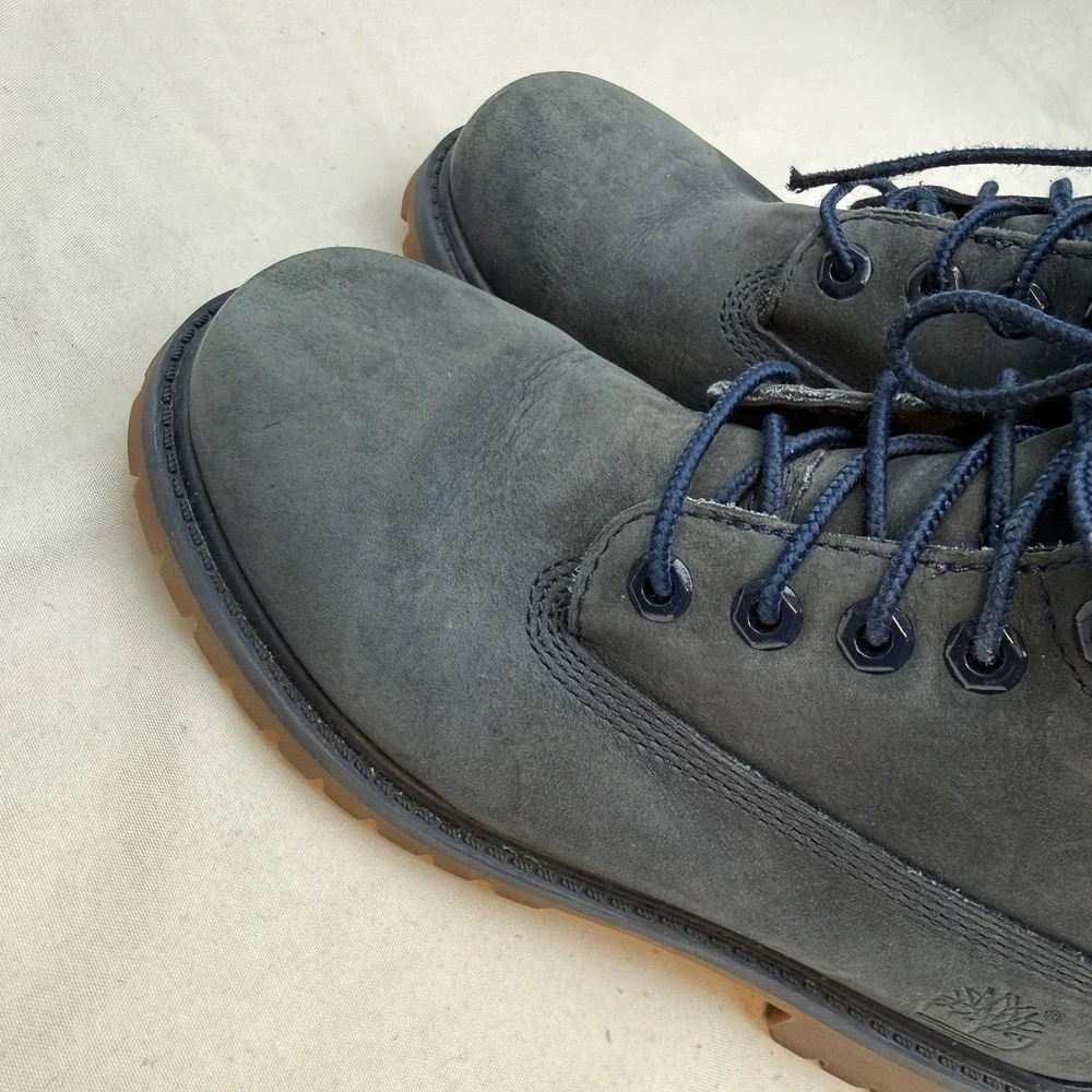 Boy Girl Timberland 6 In Premium Dark Blue Waterproof Boot TB0A171S Size 13.5